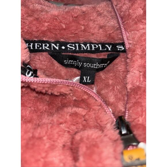 NWT Simply Southern Fleece Full Zip Long Sleeve Jacket Size XL - Picture 8 of 12